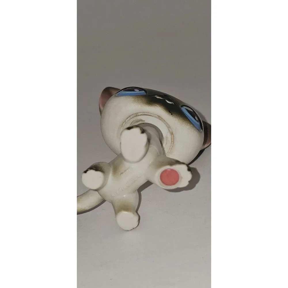 LPS #5 Siamese Cat Grey/White Authentic Littlest Pet Shop Hasbro 2004